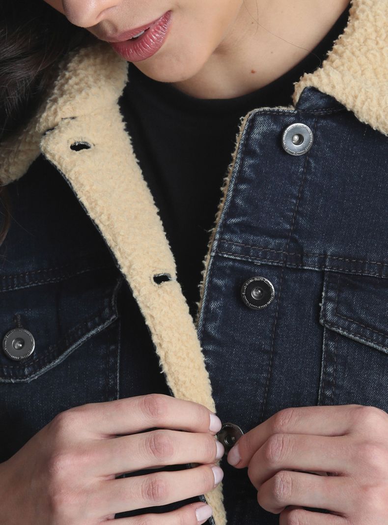 Chaqueta Trucker con Piel Denim Oxidado-2