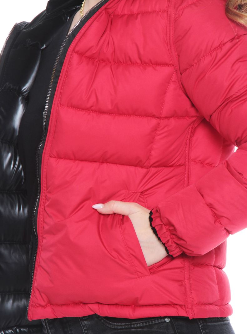 Parka Manga Larga con Capucha y Bolsillos-2