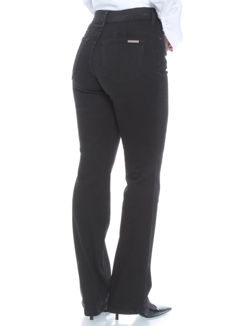 Jeans Boot Cut Tiro Alto Pretina In Push Up-1