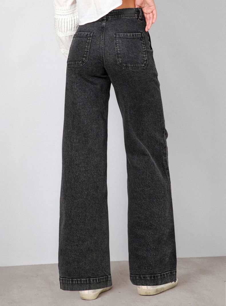 Jeans Pants Flores Tachas-1