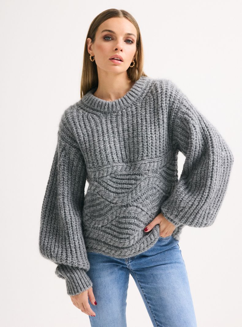 Sweater Italiano con Manga Globo-0