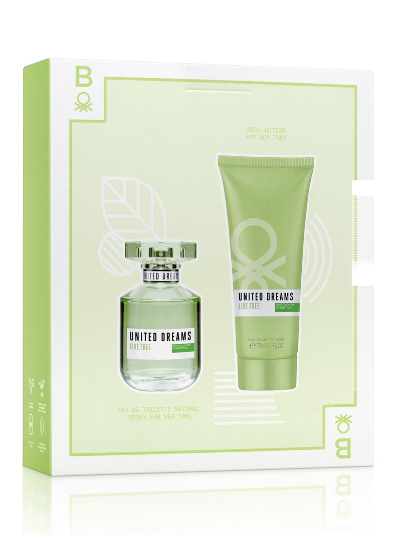 Set Perfume United Dreams Live Free EDT Mujer 50 ml + Loción Corporal 75 ml-0