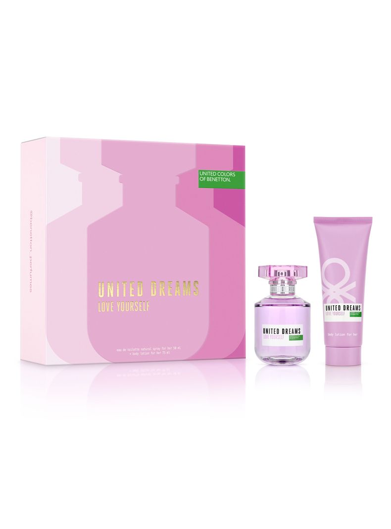 Set Perfume United Dreams Love Yourself EDT Mujer 50 ml + Loción Corporal 75 ml-0
