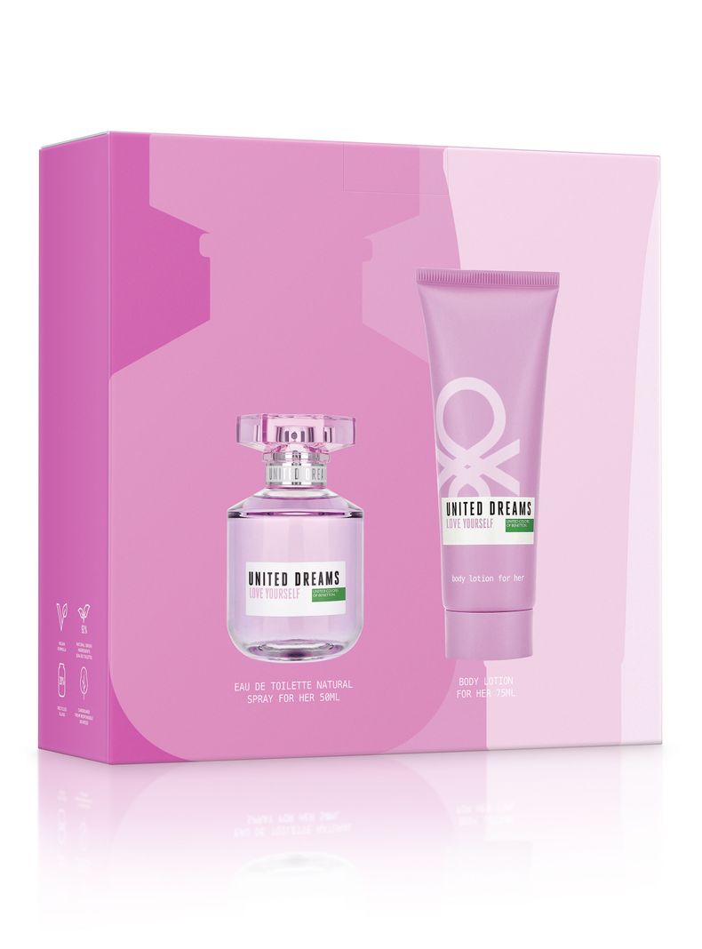 Set Perfume United Dreams Love Yourself EDT Mujer 50 ml + Loción Corporal 75 ml-1