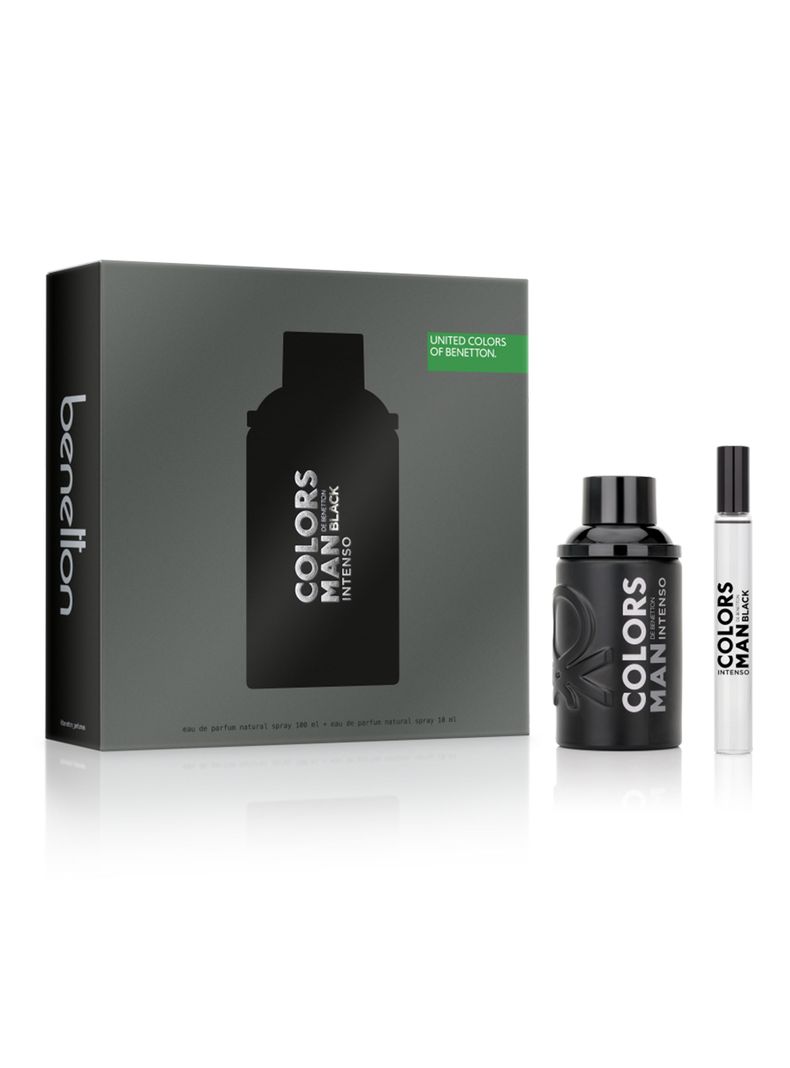 Set Perfume United Colors Black Intenso EDP Hombre 100 ml + 10 ml