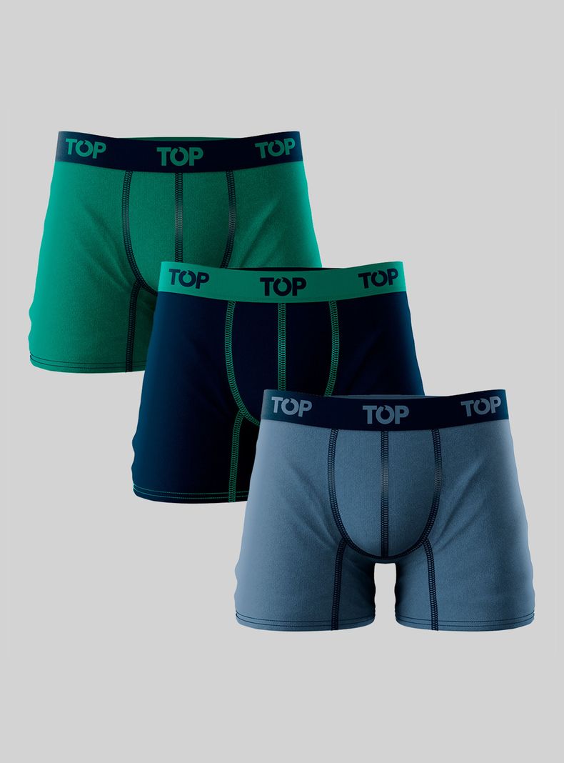 Set 3 Boxers Algodón Color Block-0