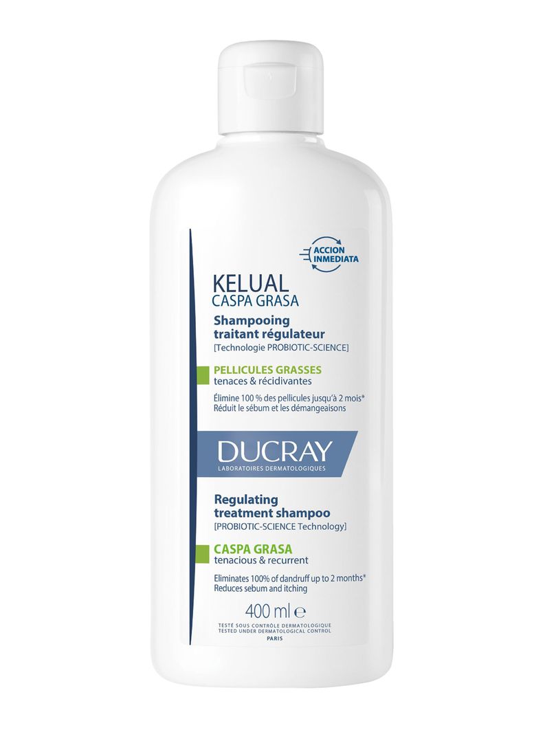 Shampoo Caspa Grasa 400 ml Ducray Kelual