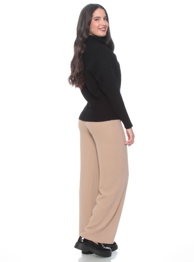 Sweater Manga Larga Cuello Alto-4