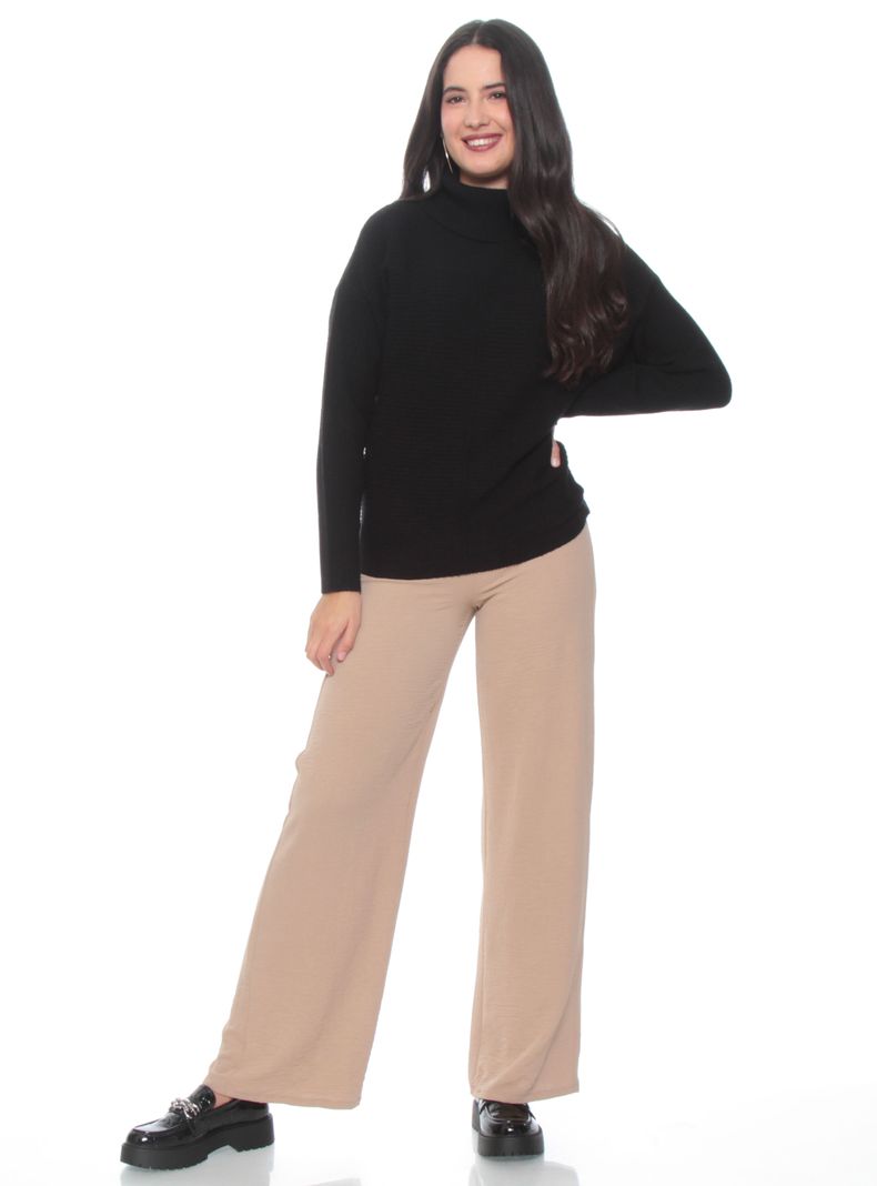 Sweater Manga Larga Cuello Alto-3