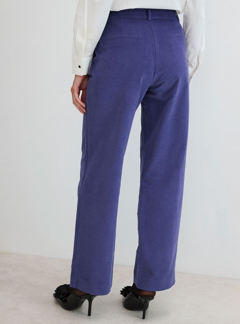 Pantalón Palazzo con Bolsillo Diagonal-1