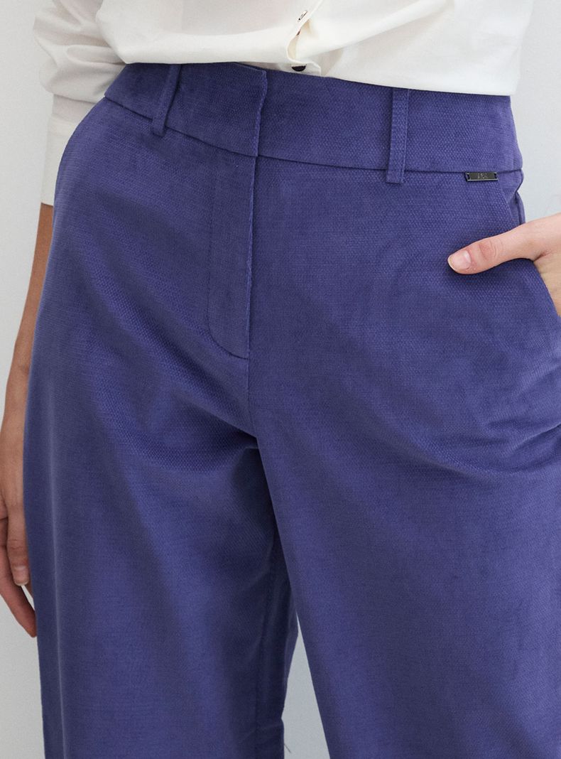 Pantalón Palazzo con Bolsillo Diagonal-2