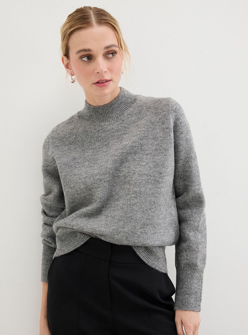 Sweater Holgado Cuello Alto-0