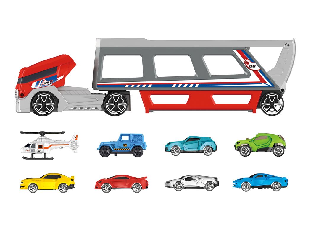 Camión Transportador con 8 Vehículos
