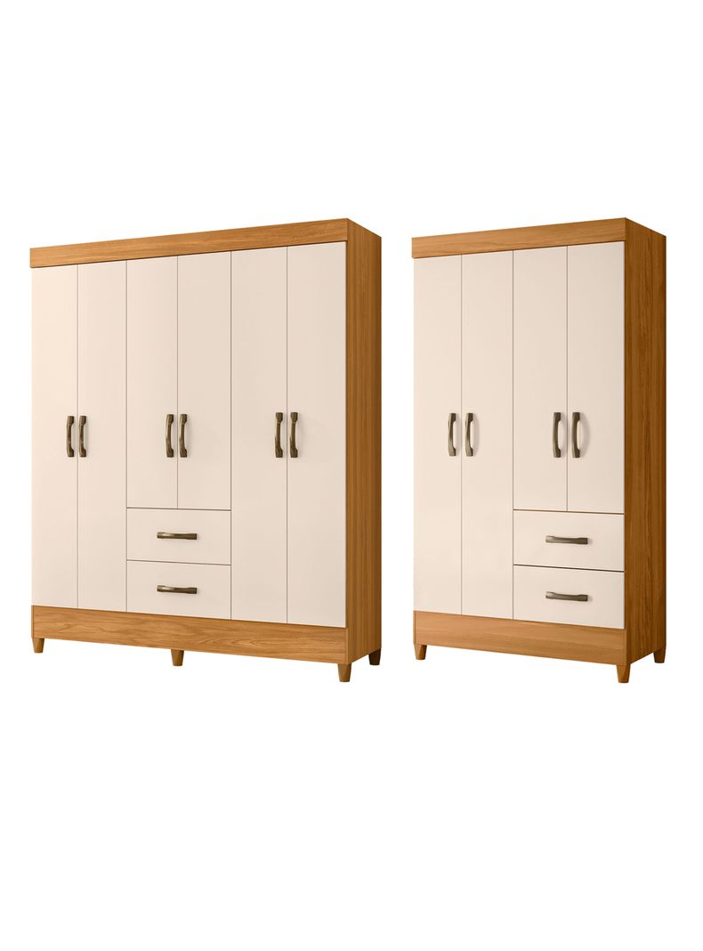 Combo Clóset 6 Puertas + Clóset 4 Puertas Beige