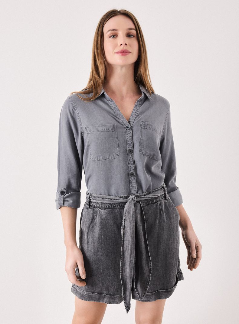 Blusa Denim Básica