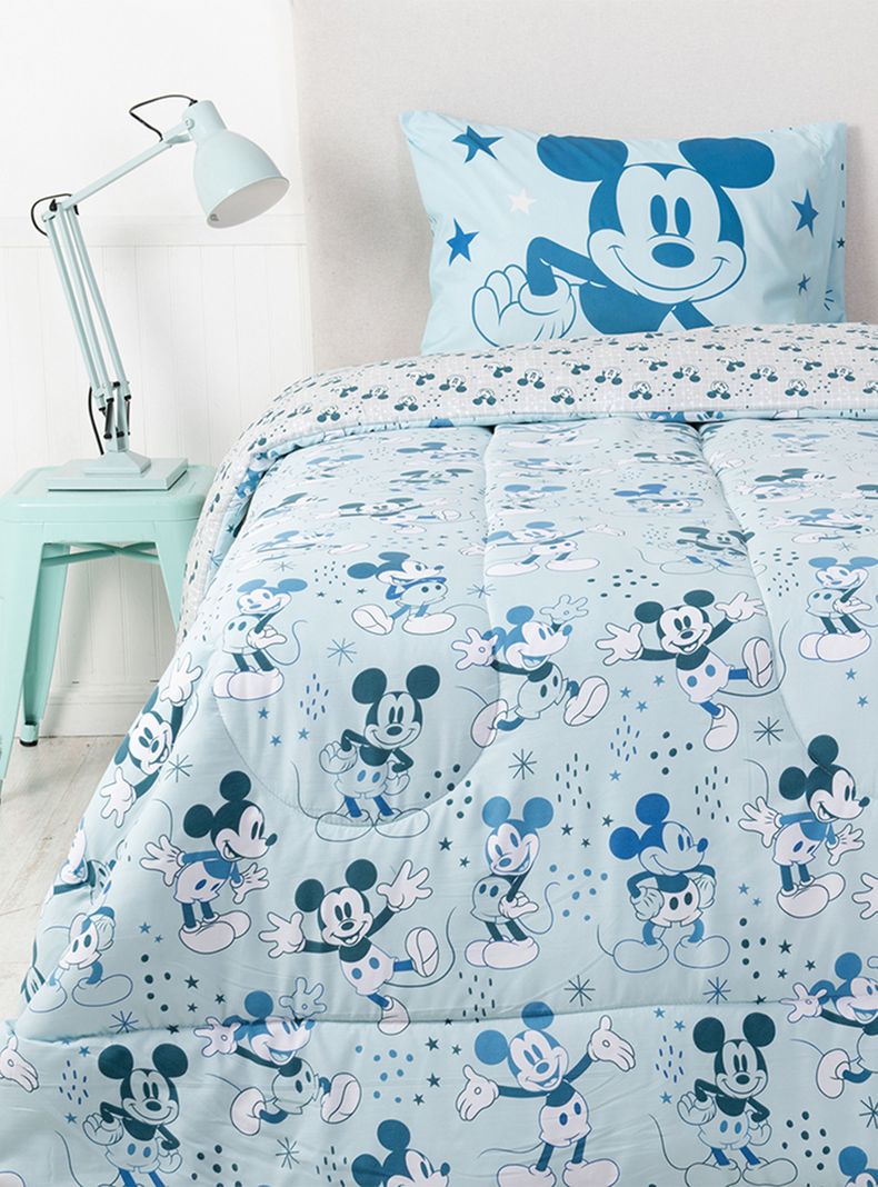 Plumón 1.5 Plazas 200 g Mickey Celeste
