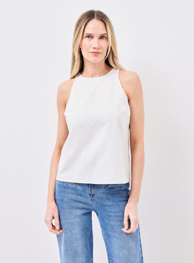 Blusa Top con Lino