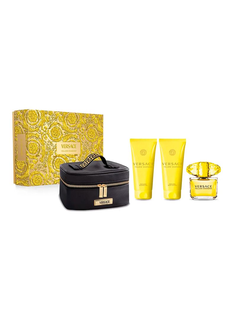 Set Perfume Yellow Diamond EDT Mujer 90 ml + Shower Gel 100 ml + Body Lotion 100 ml + Neceser-0