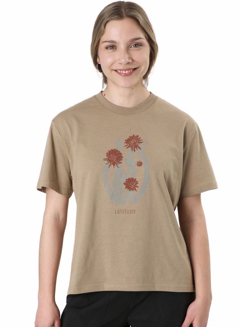 Polera Cactus Floral Estampado