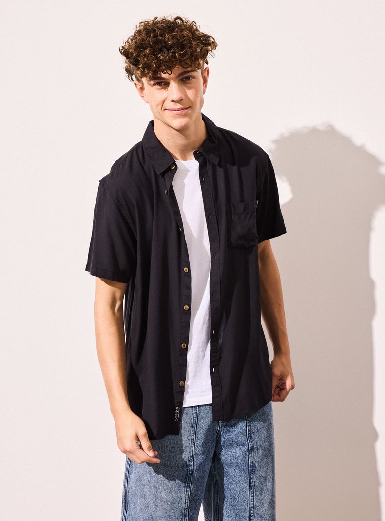 Camisa Básica Lavada Casual