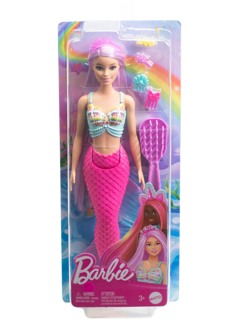 Muñeca Sirena Fantasía Cabello Largo de Ensueño-1