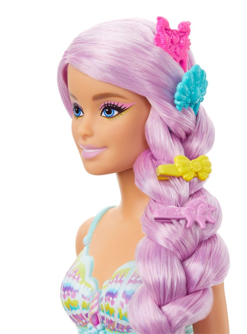 Muñeca Sirena Fantasía Cabello Largo de Ensueño-2