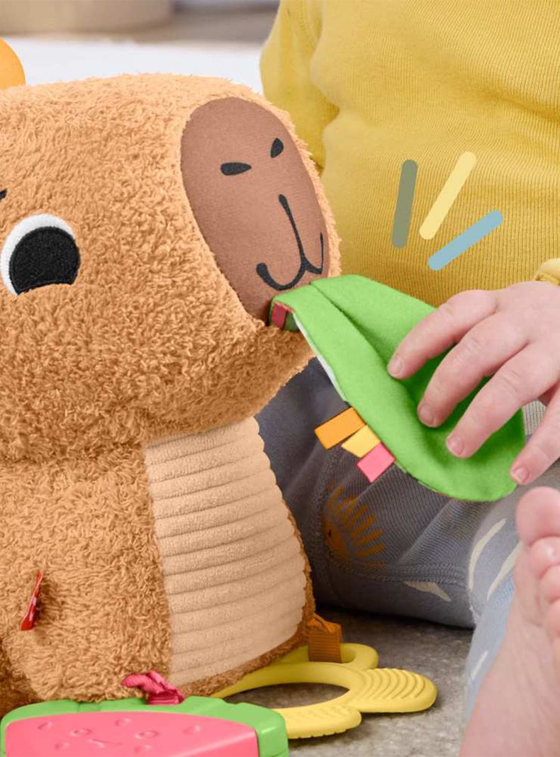 Juguete de Peluche Capibara Estímulos y Juego para Bebés-3