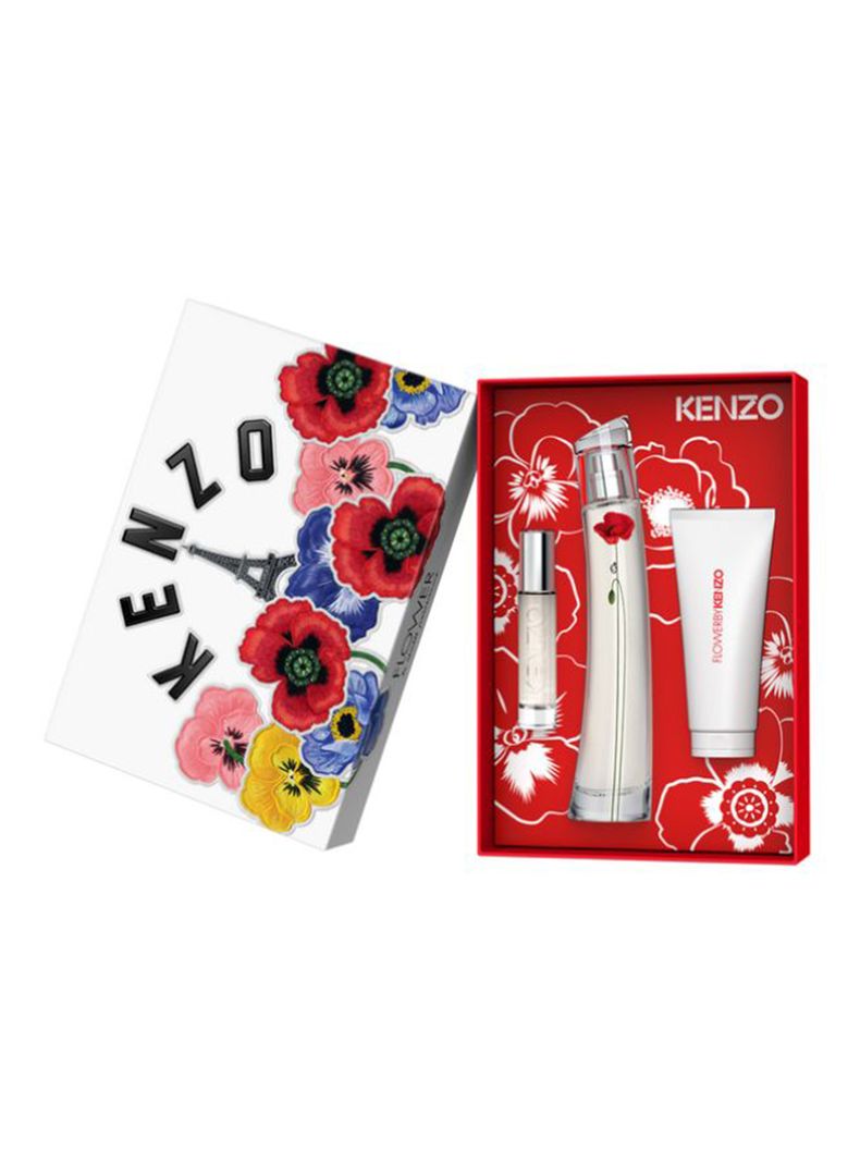 Perfume Flower by Kenzo La Recolte EDP Mujer 75 ml + Travel Spray 10 ml + Crema humectante  75 ml-2