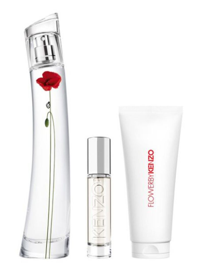 Perfume Flower by Kenzo La Recolte EDP Mujer 75 ml + Travel Spray 10 ml + Crema humectante  75 ml-1