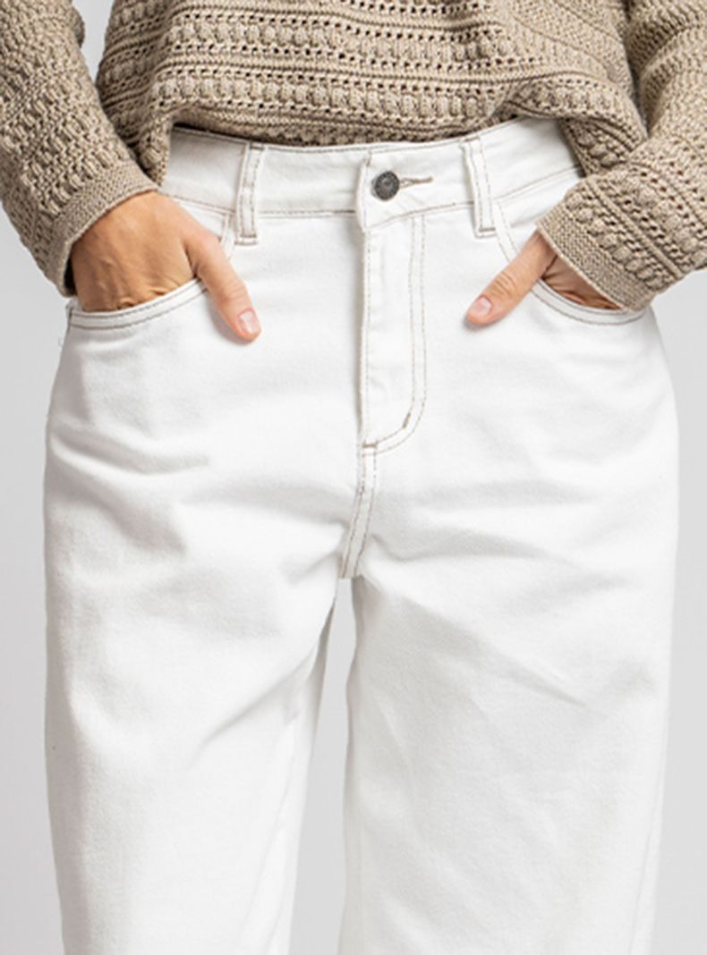 Jeans Josefa Wide Leg Blanco-2