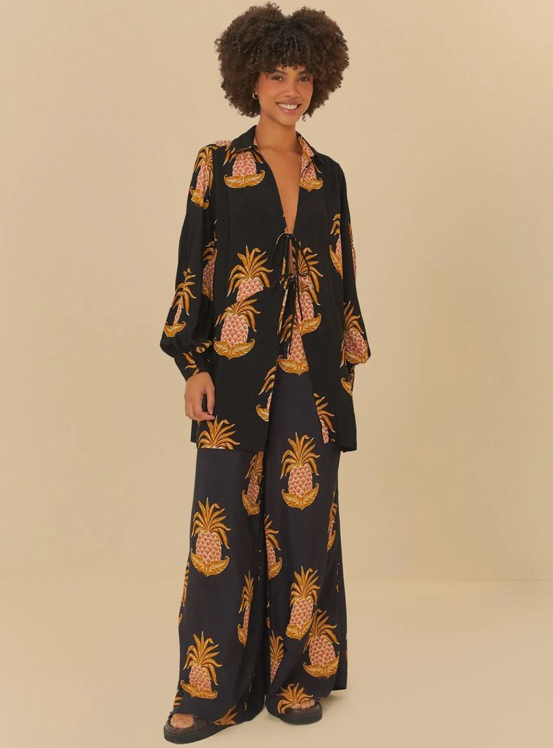 Blusa con Estampado Piñas-2