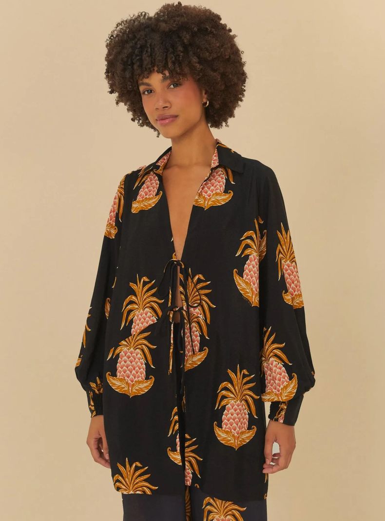 Blusa con Estampado Piñas-0