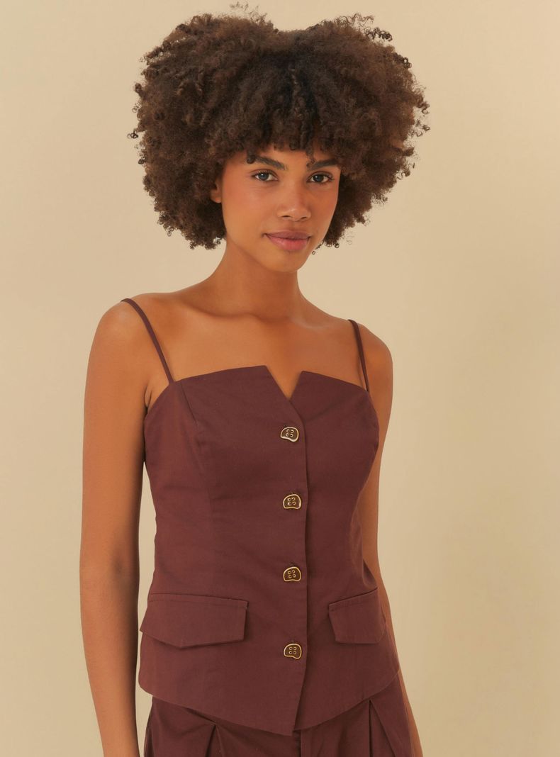 Blusa Corset con Botones-0