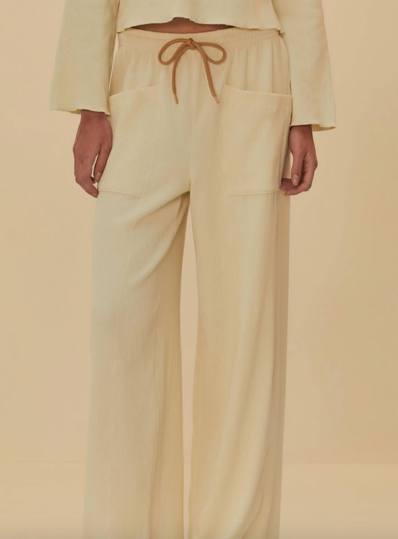 Pantalón Ancho con Textura