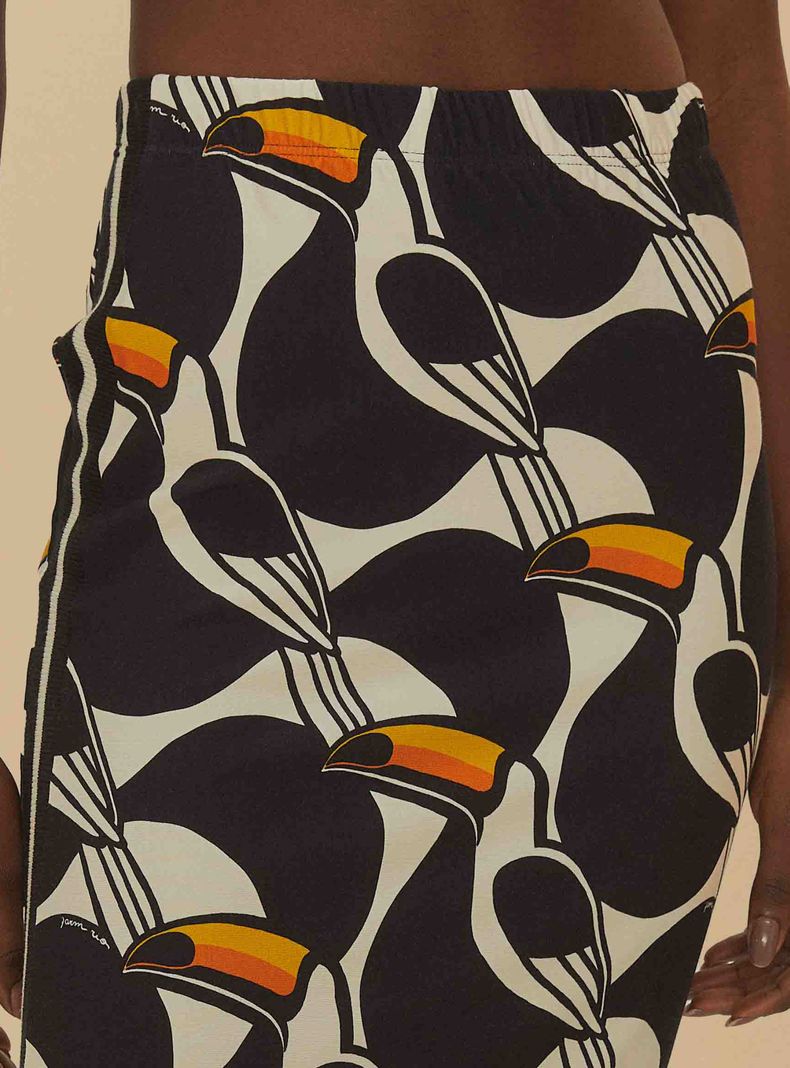 Falda Tubo Midi Diseño Tucán-2