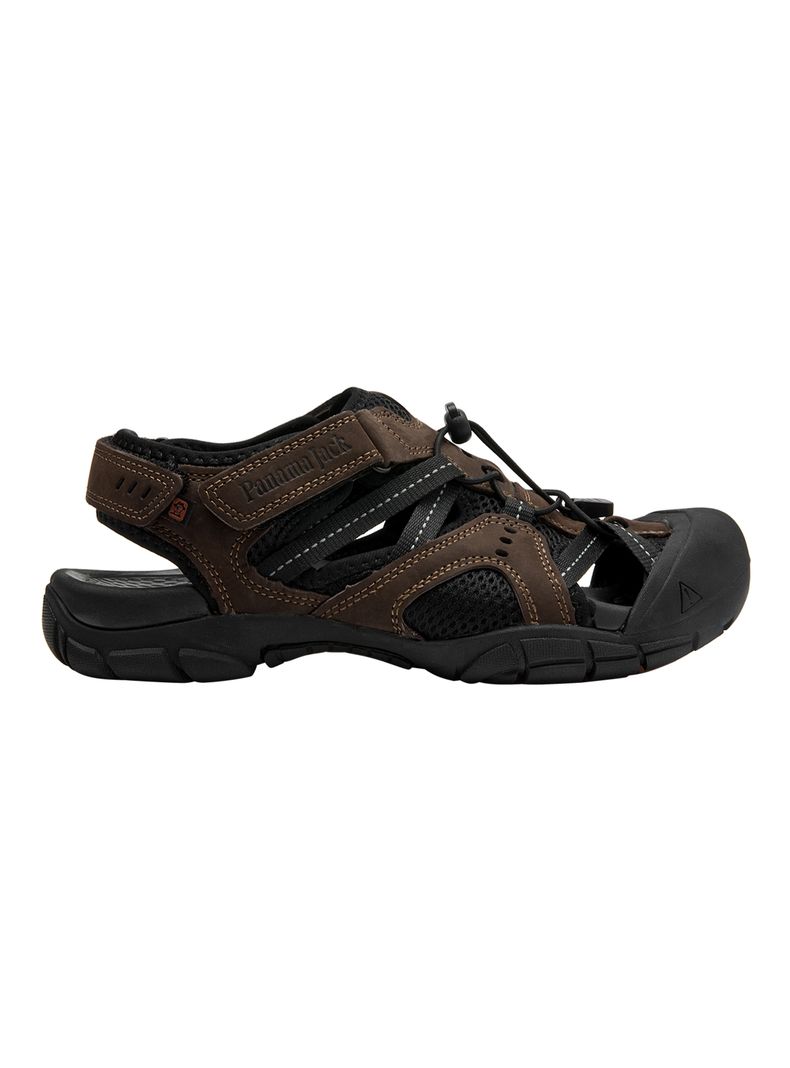Sandalia Pjh0060 Outdoor Cuero Velcro Hombre Cafe 39