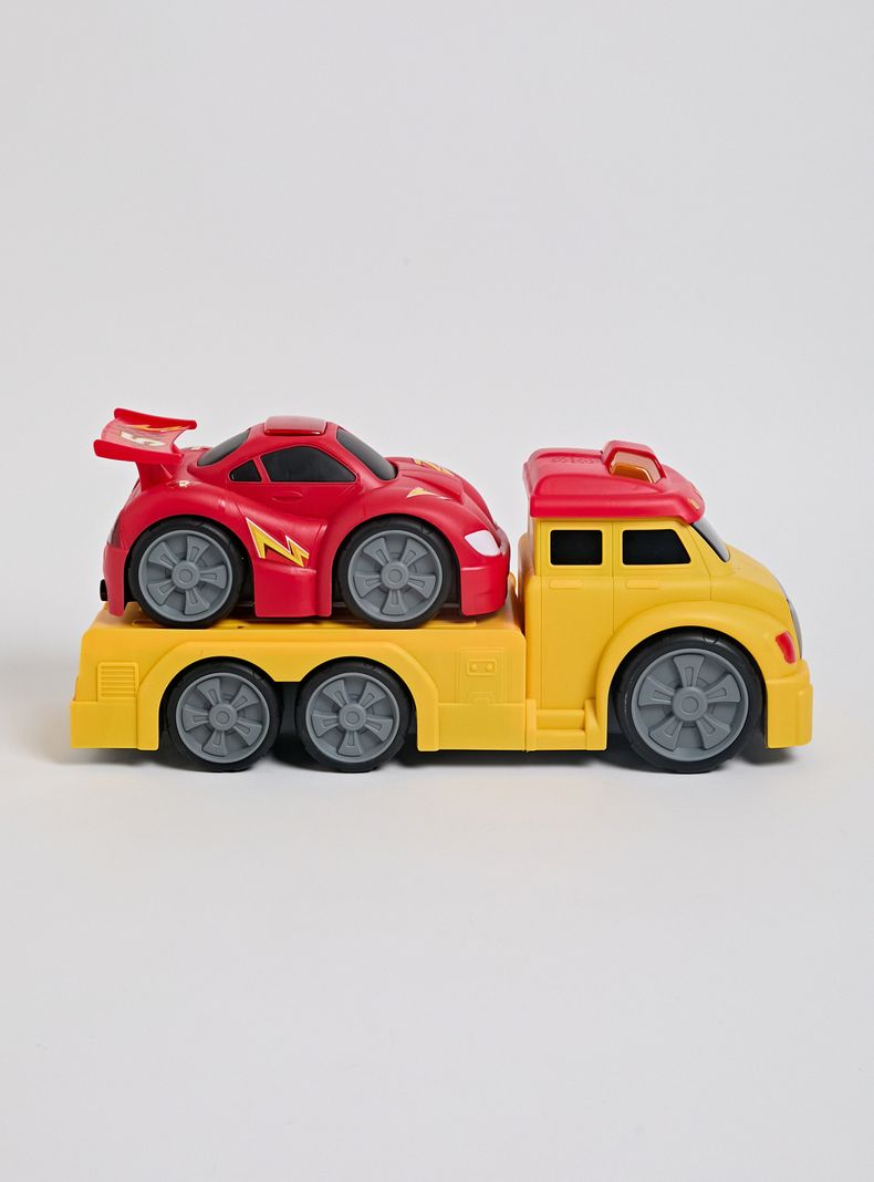 Camión Transportador Rojo con Auto
