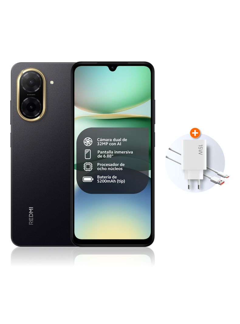 Smartphone Redmi A5 64GB 6.8" Negro Liberado