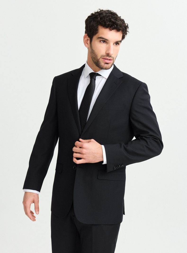 Traje Recto Regular Fit Lana Fantasía