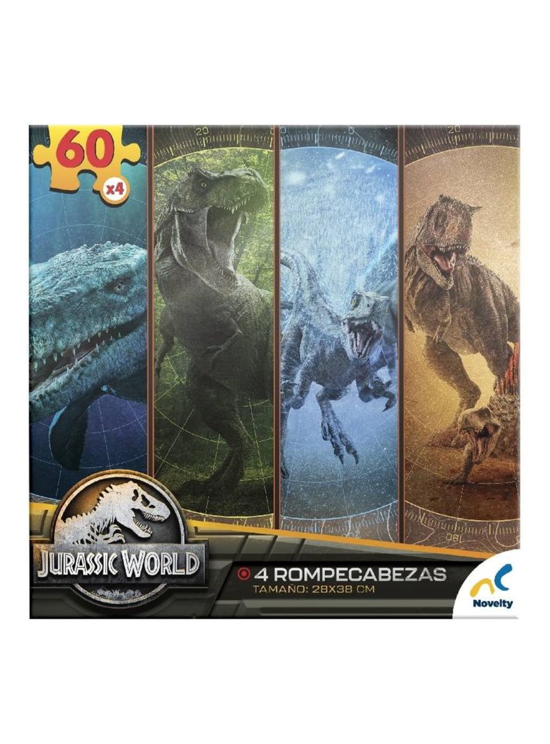 Rompecabezas 4 en 1 Jurassic World Puzzle 60 Piezas-0