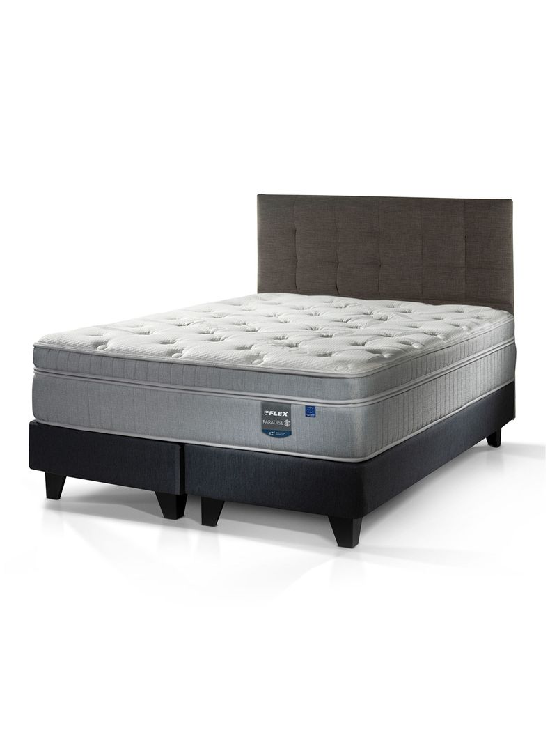 Cama Europea Paradise King + Respaldo Design Grafito