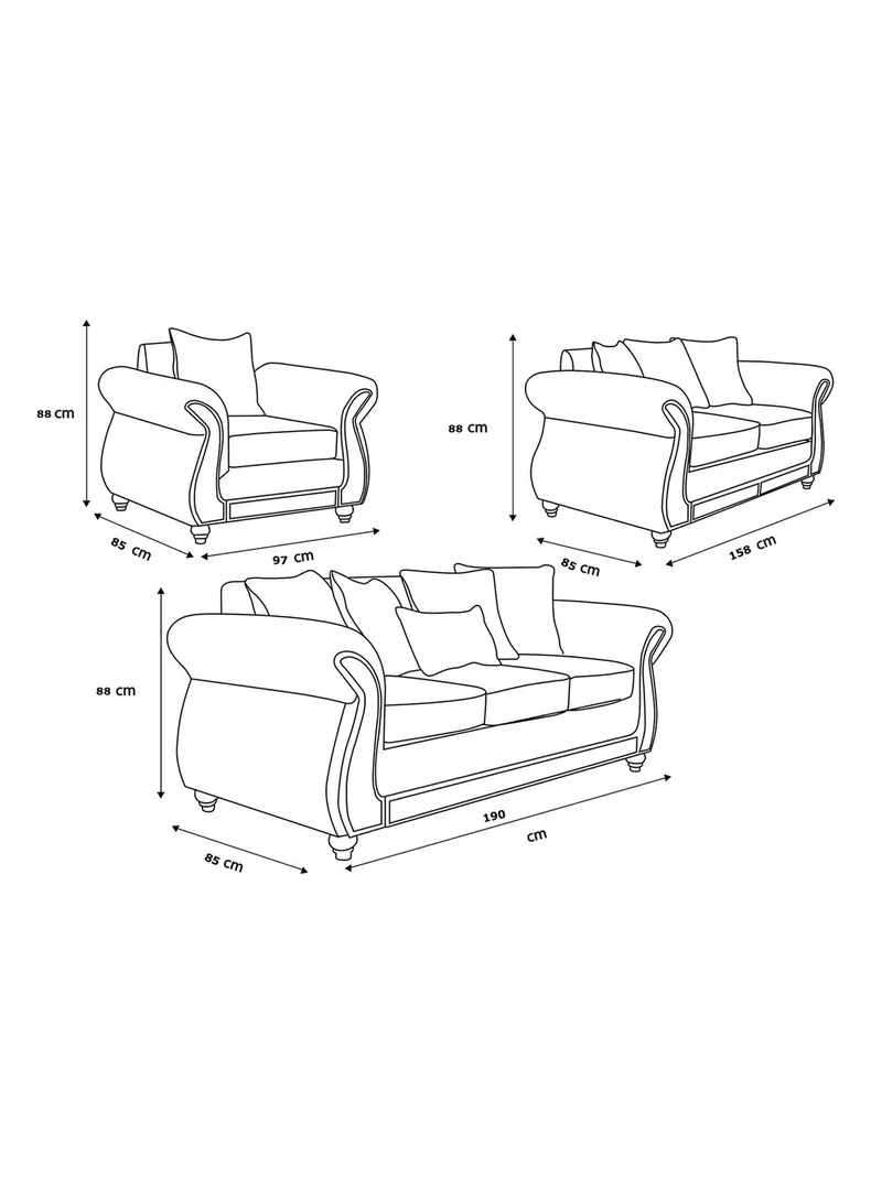 Juego de Living América PU 3.2.1 Cuerpos-1