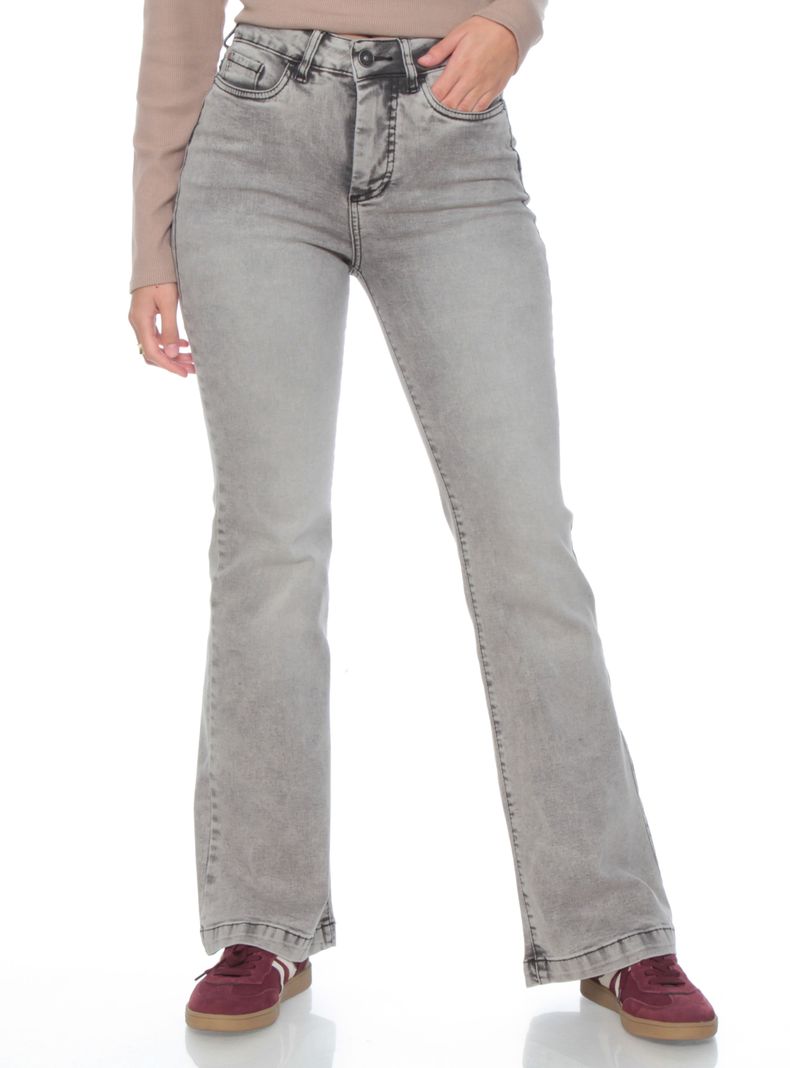 Jeans Flare Tiro Alto-0