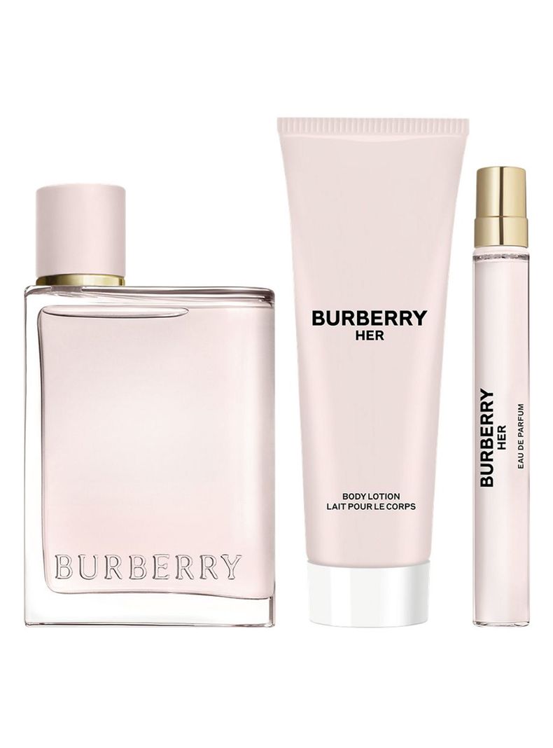 Set Perfume Burberry Her EDP Mujer 100 ml + Pen Spray 10 ml + Body Lotion 75 ml-0