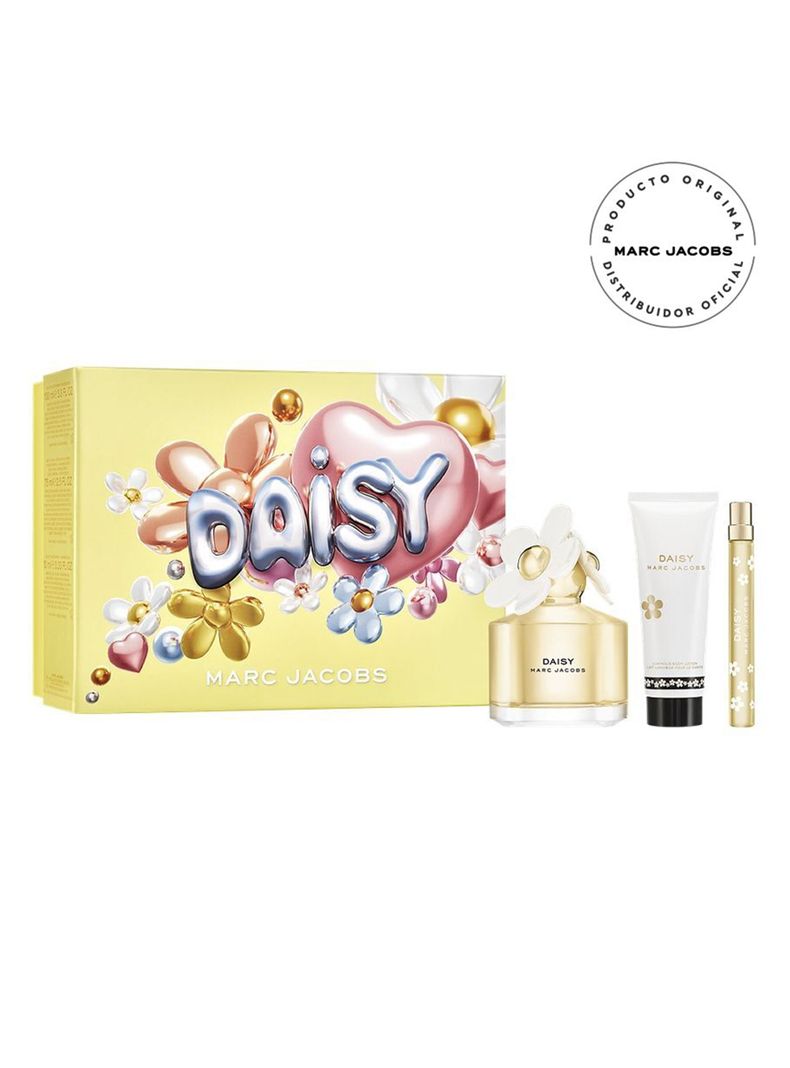 Set Perfume Daisy EDT Mujer 100 ml + Body Lotion 75 ml + Pen Spray 10 ml Marc Jacobs-1