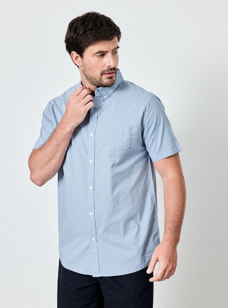Camisa Mini Print Algodón