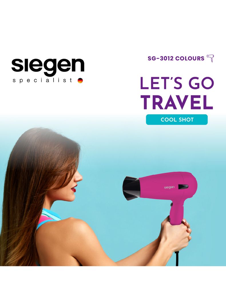Secador de Pelo Let`s Go Travel 1700W SG-3012C56 Lila-1