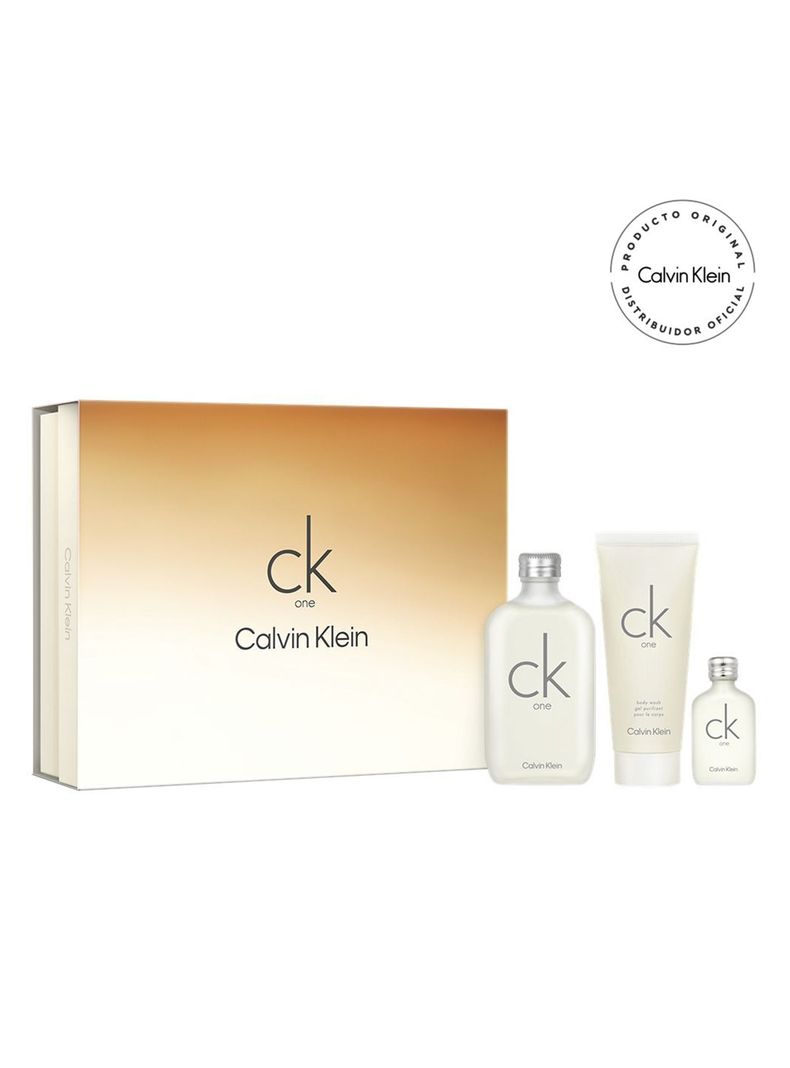 Set Perfume CK One EDT Mujer 100 ml + 75 ml + Body Wash Gel 100 ml Calvin Klein-1