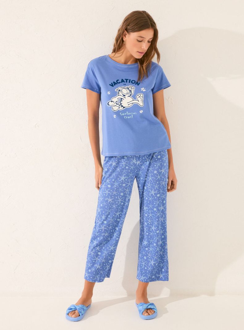 Pijama Capri Azul Marino Garfield
