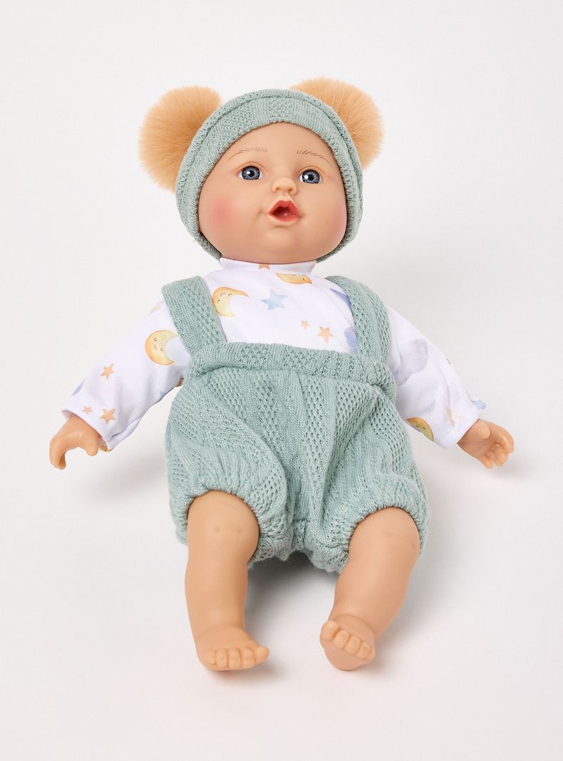 Muñeca con Overol Verde 33 cm